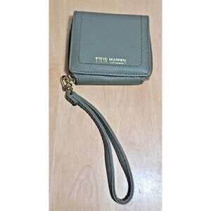Steve Madden Green Zip Around Wristlet Wallet